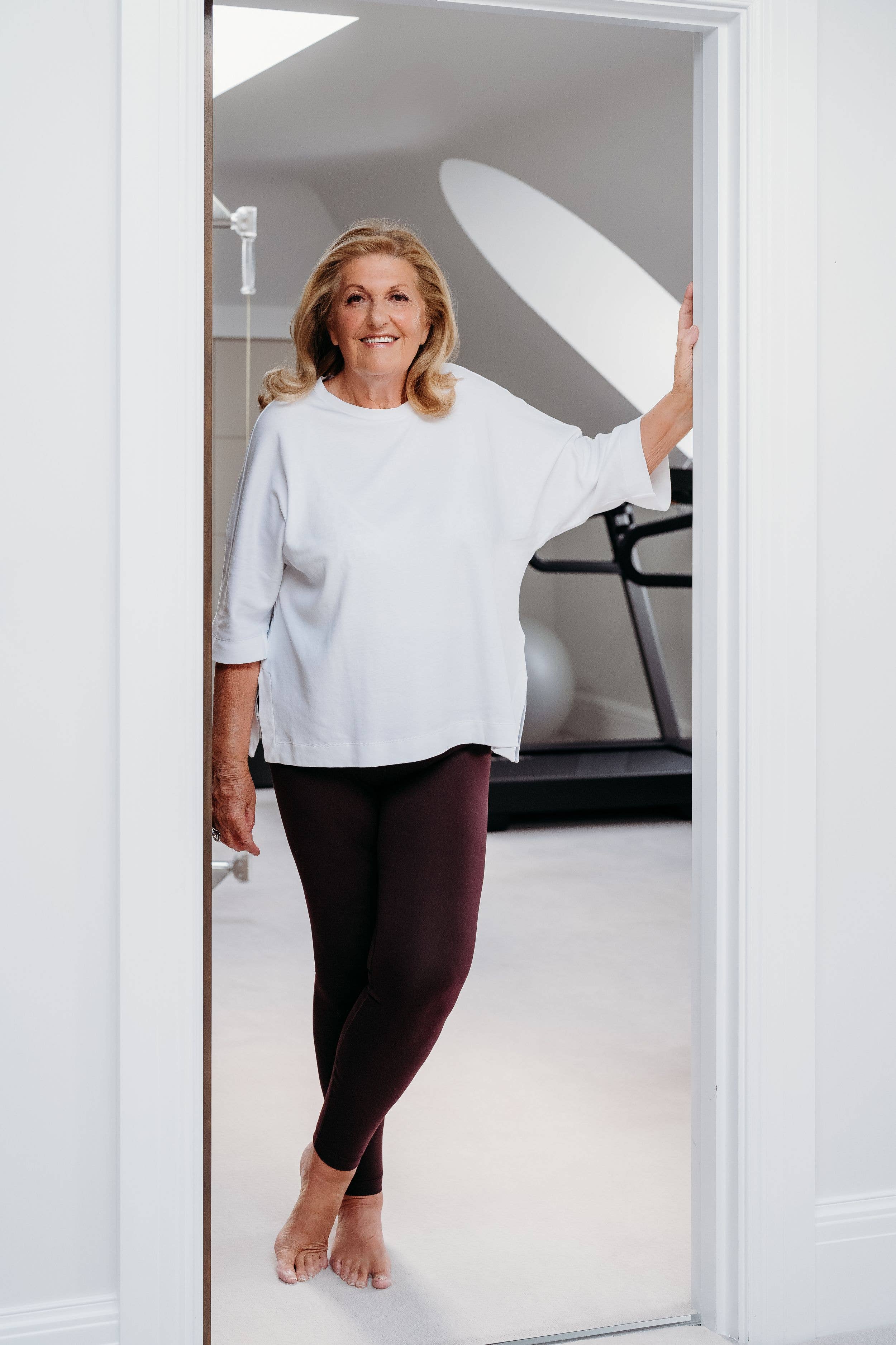 woman in activewear at her home gym