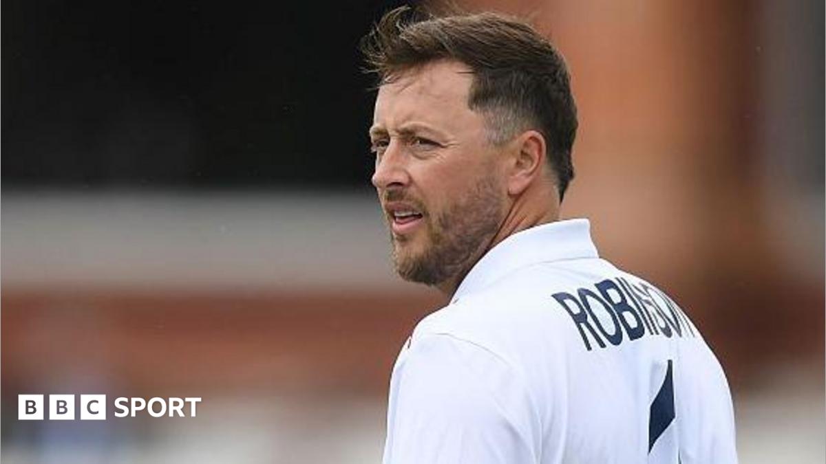 Ollie Robinson of England looks on during the third day of the first Test between England and New Zealand at Lord's