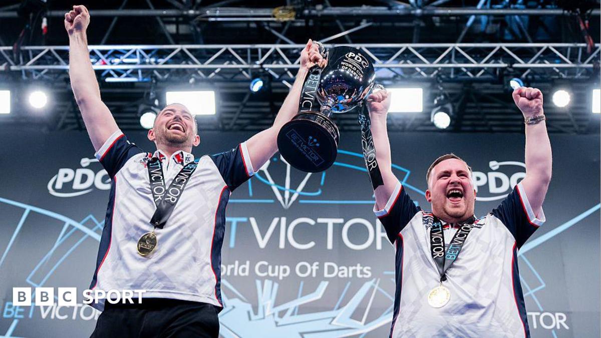 Luke Humphries and Luke Littler lift the World Cup of Darts trophy