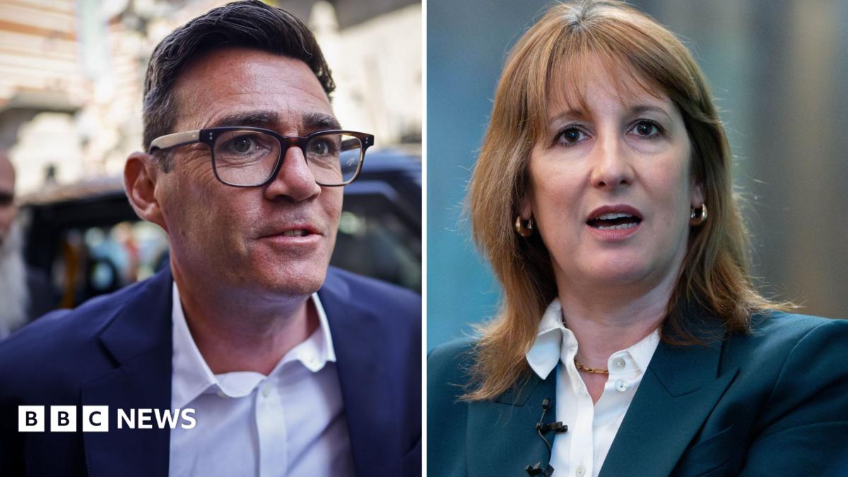 Composite image of Andy Burnham and Rachel Reeves.