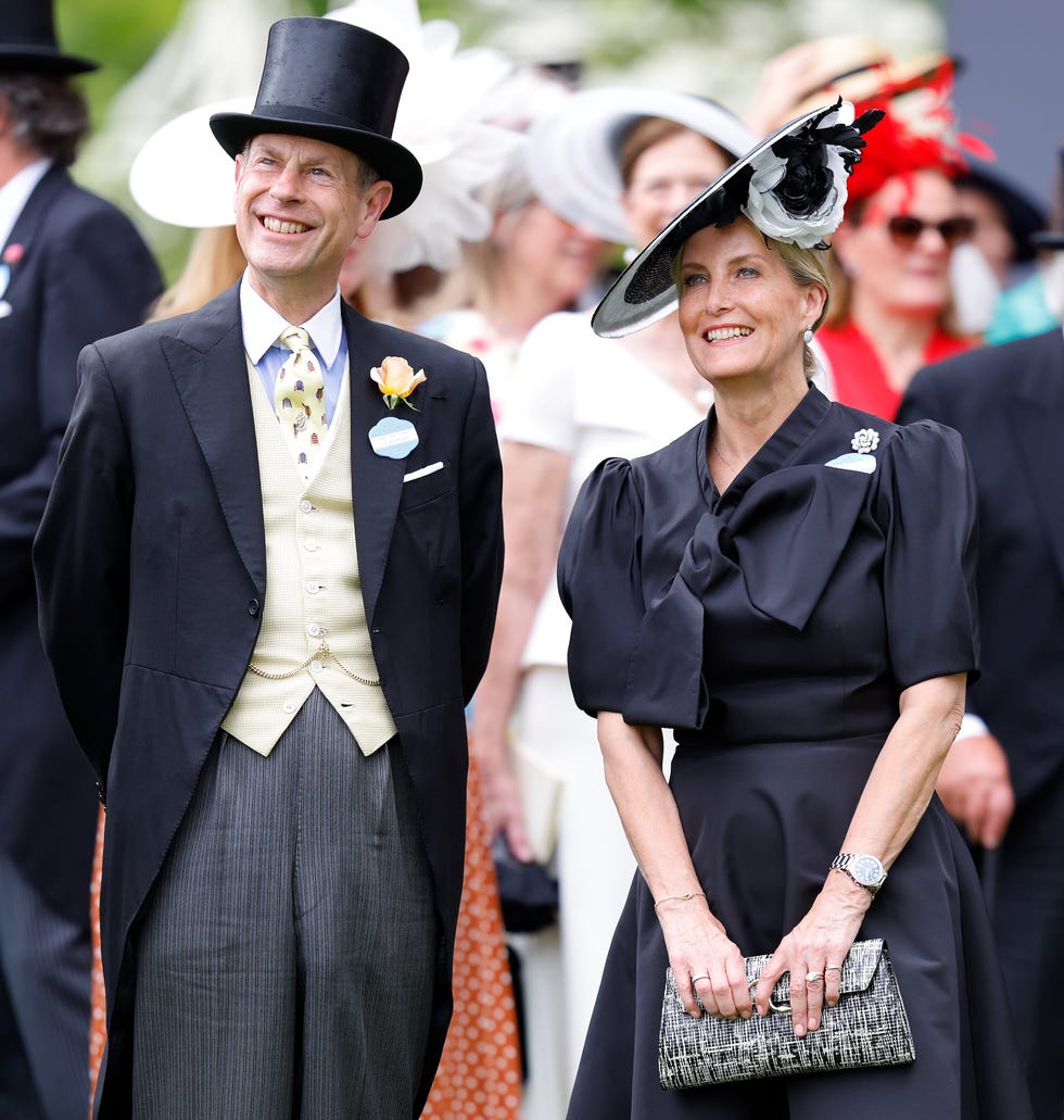 ascot, england june 17: (embargoed for publication in uk newspapers until 24 hours after create date and time) prince edward, duke of edinburgh and sophie, duchess of edinburgh attend day 2 of royal ascot 2026 at ascot racecourse on june 17, 2026 in ascot, england. (photo by max mumby/indigo/getty images) ascot, england june 17: (embargoed for publication in uk newspapers until 24 hours after create date and time) prince edward, duke of edinburgh and sophie, duchess of edinburgh attend day 2 of royal ascot 2026 at ascot racecourse on june 17, 2026 in ascot, england. (photo by max mumby/indigo/getty images)