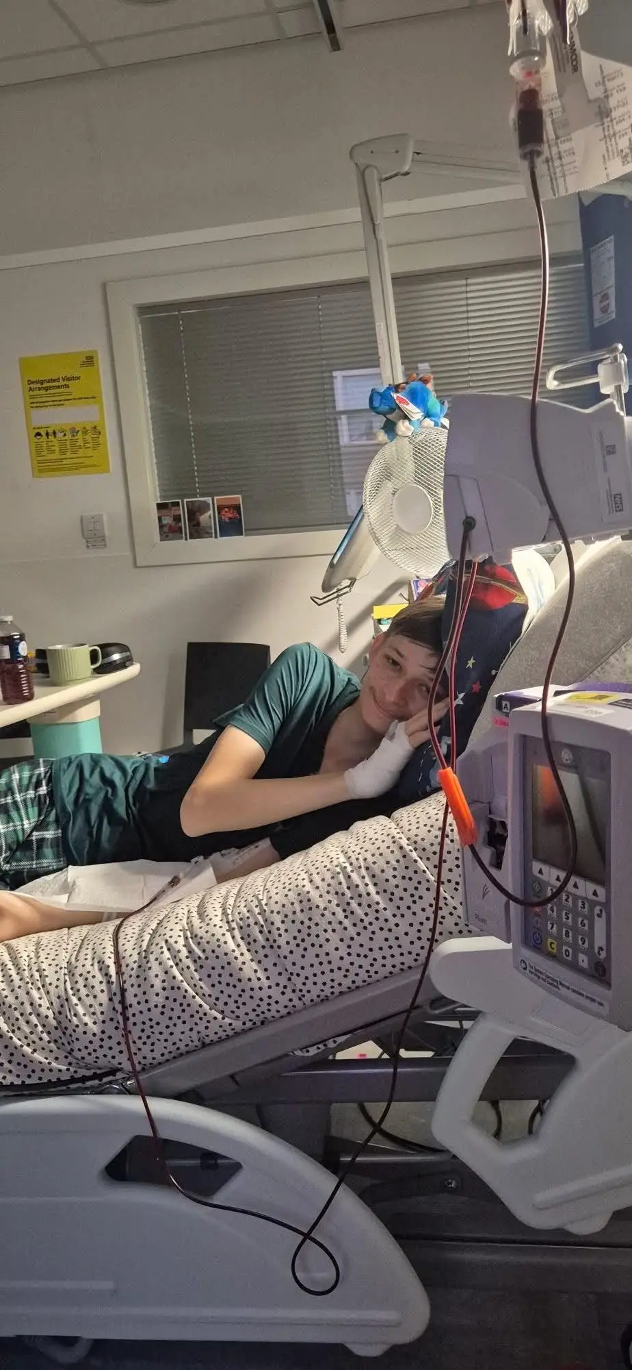 Ethan had gone to the dentist due to pain in his wisdom teeth (SWNS)