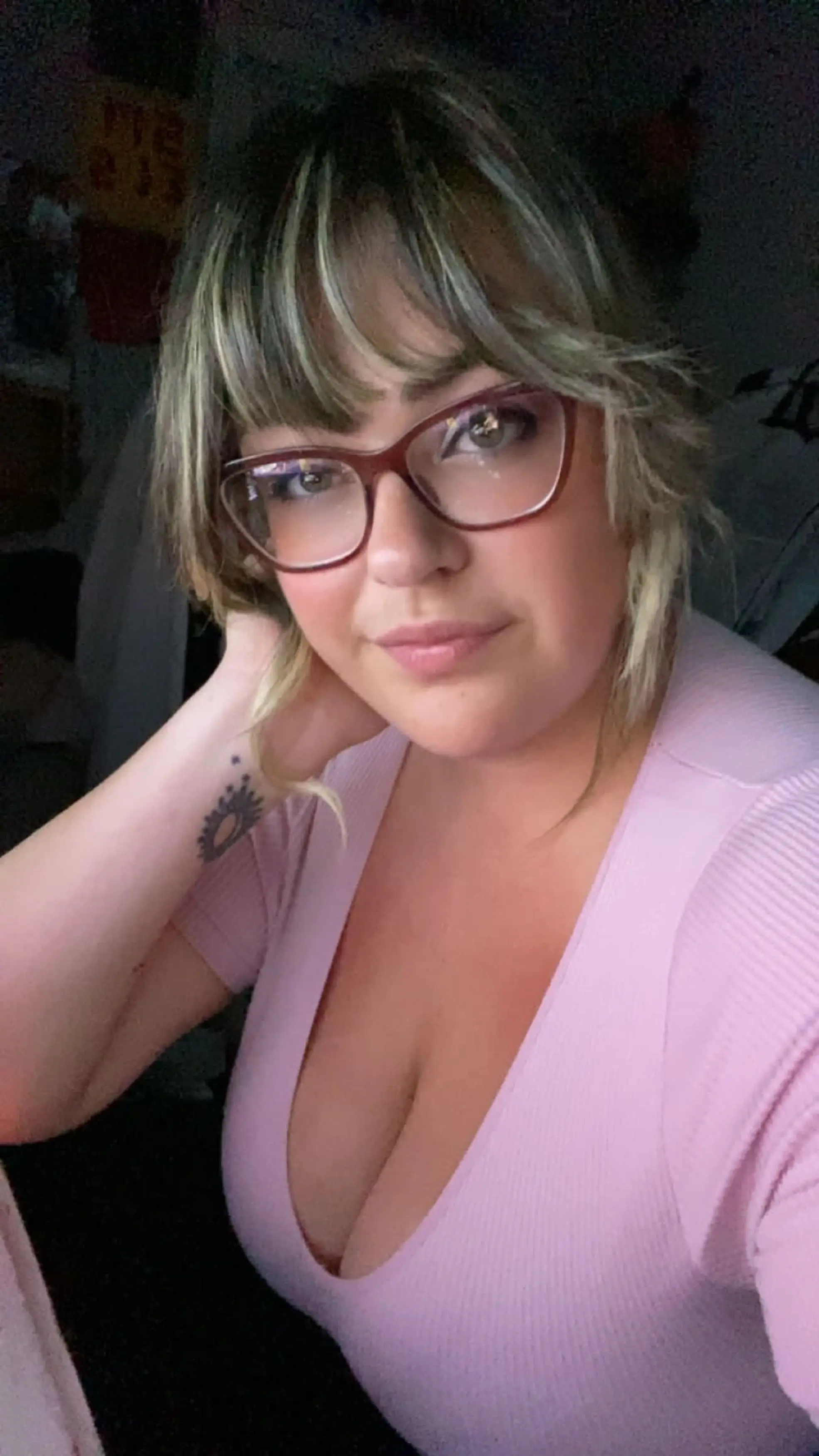 Lacey-Love Kent says she has to sit hunched over like a 'shrimp' and needs breast reduction surgery (Kennedy News and Media)
