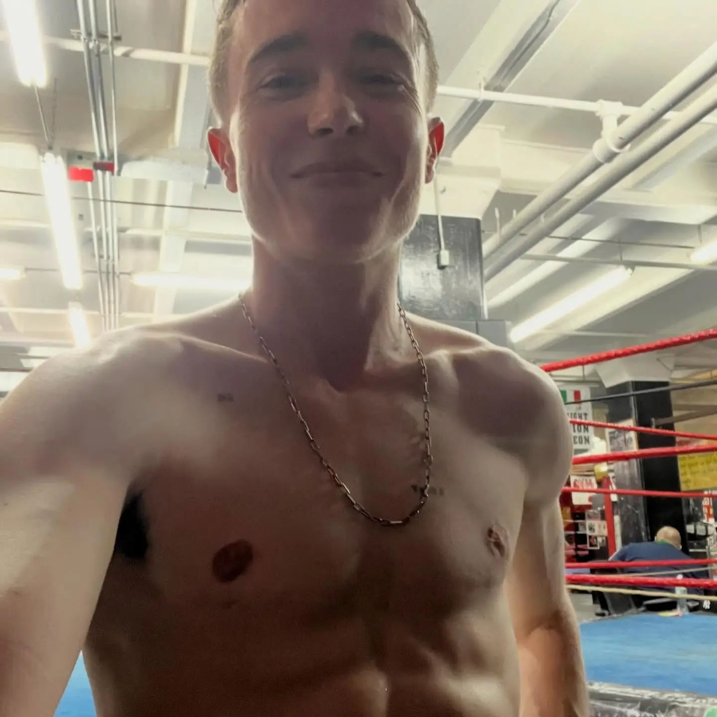 Page shared a snap from the boxing gym last December (Instagram/@elliotpage)