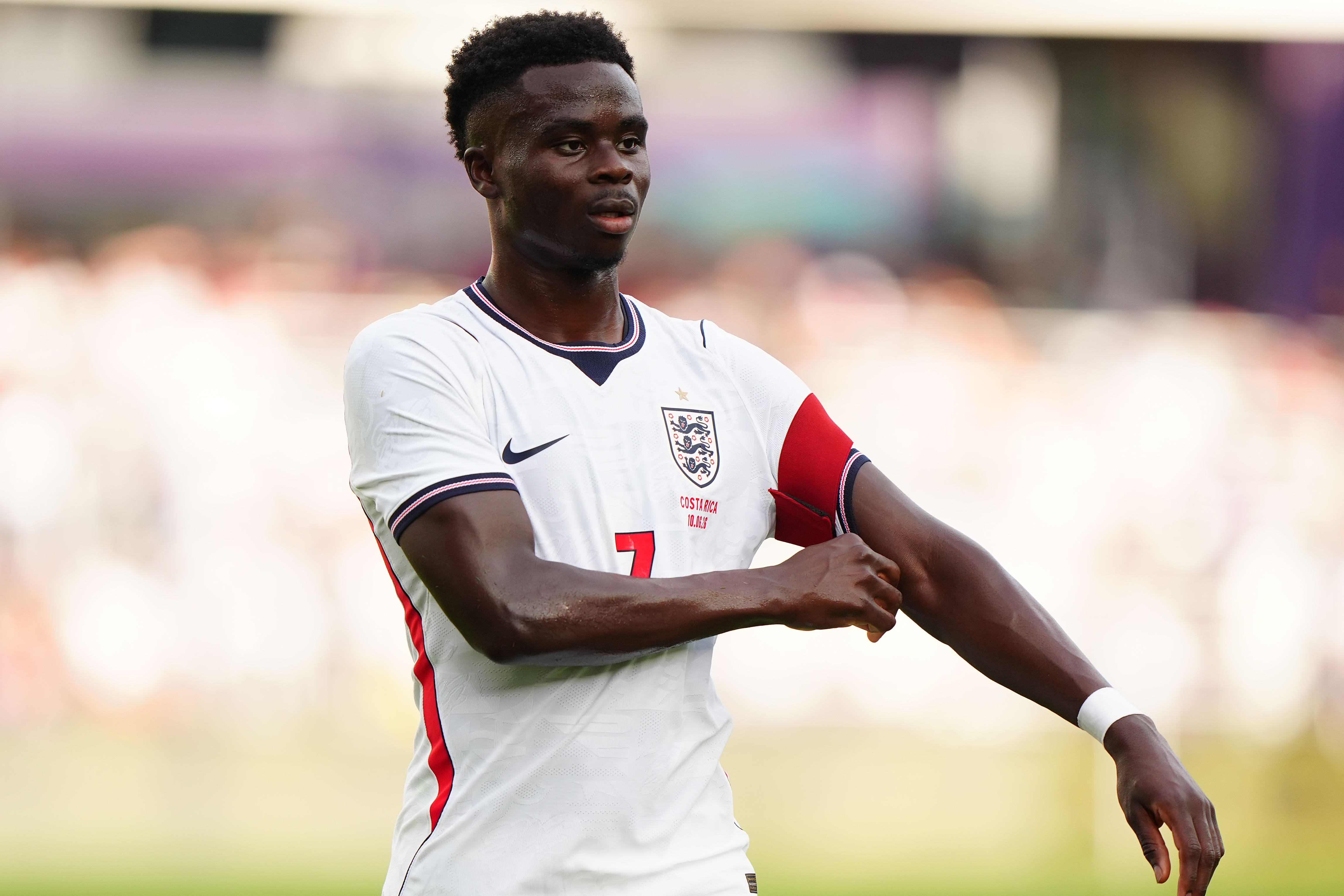 Bukayo Saka is in a fitness race