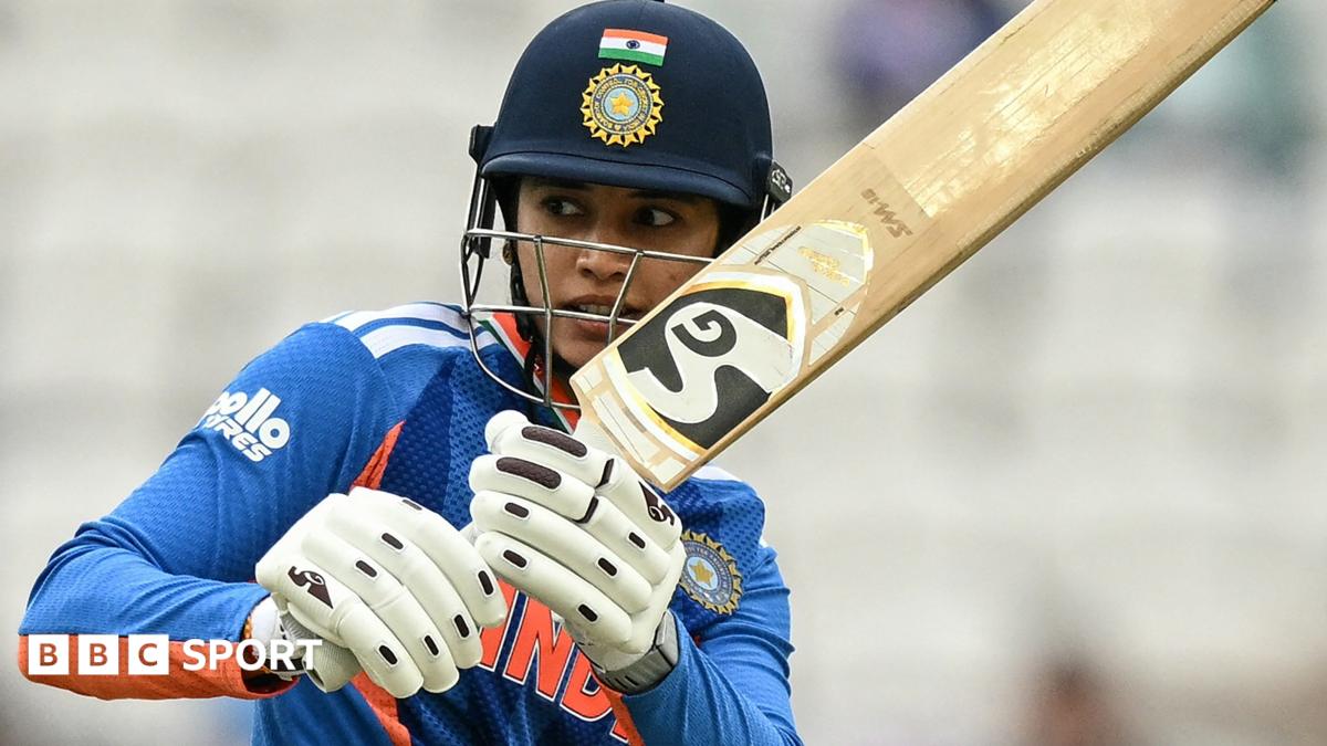 Smriti Mandhana plays into the leg side