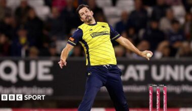 Chris Wood in action for Hampshire in the T20 Blast