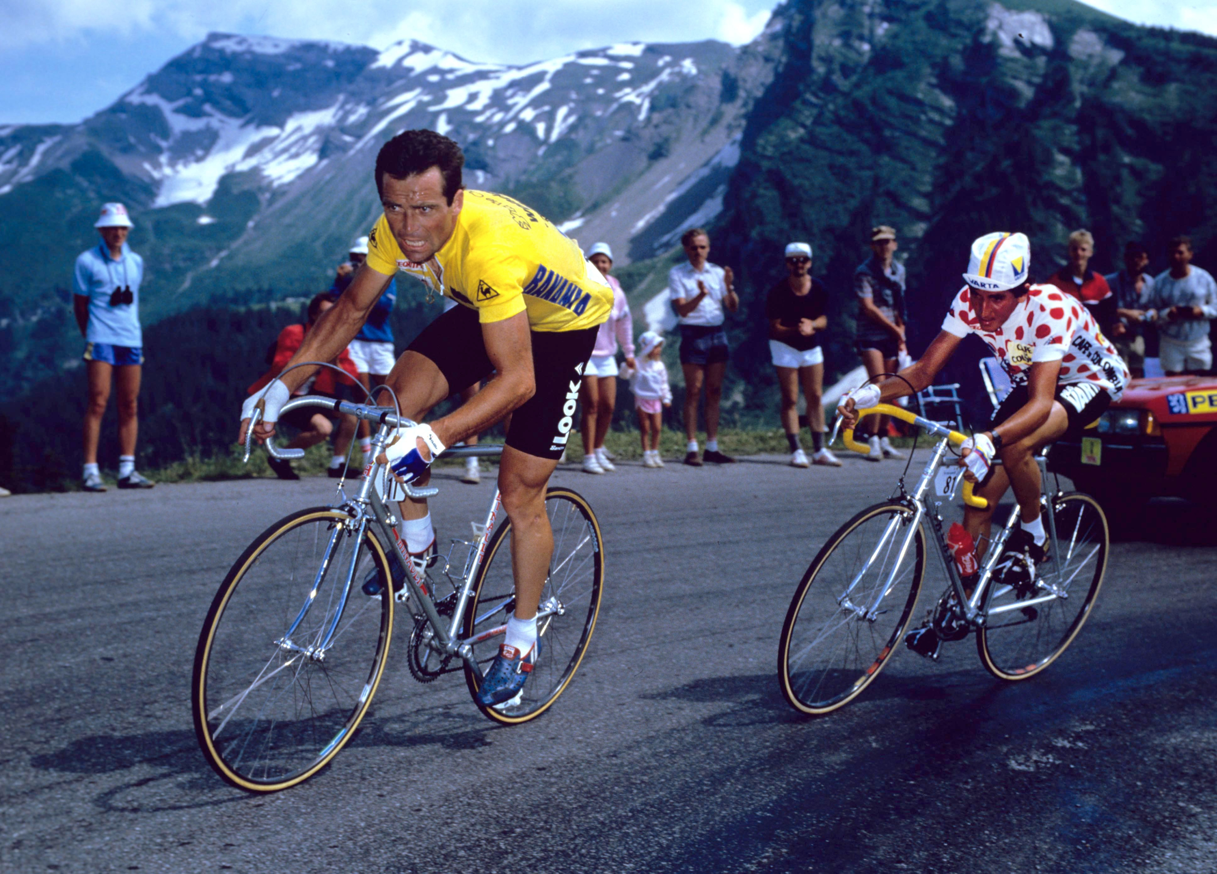 Bernard Hinault in yellow jersey