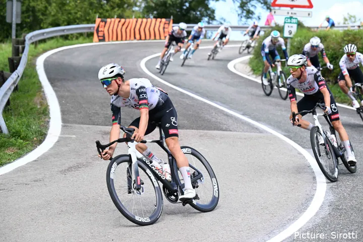 João Almeida descending during the 2026 Volta a Catalunya
