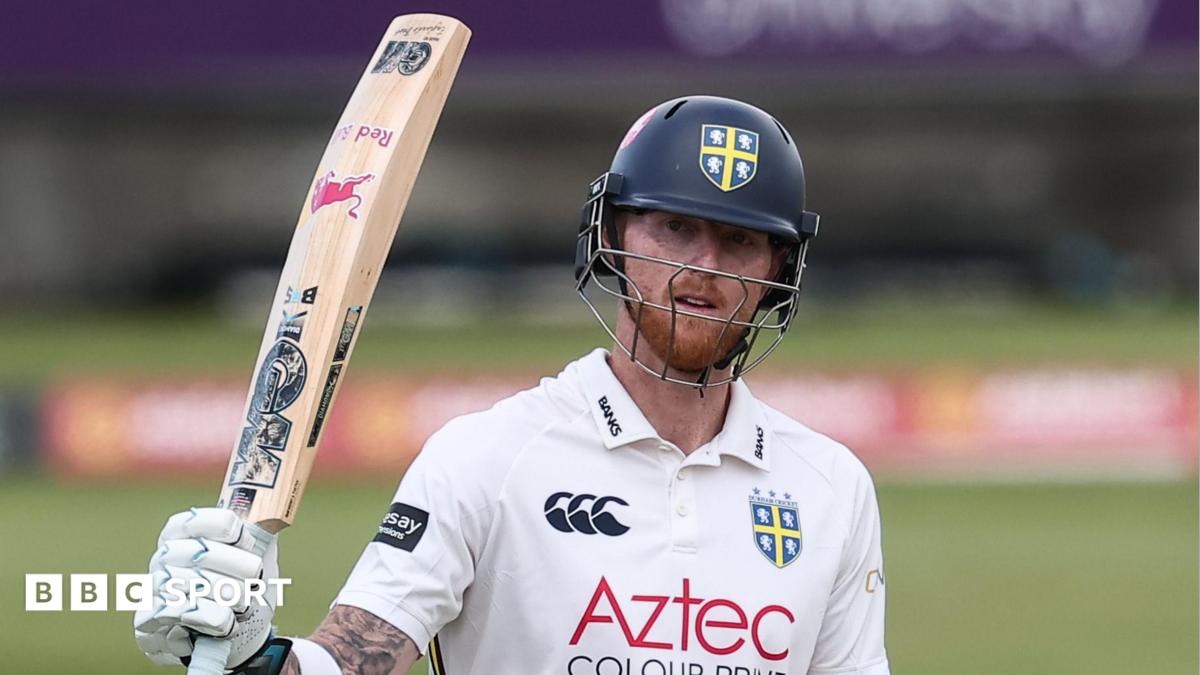 England captain Ben Stokes batting for Durham