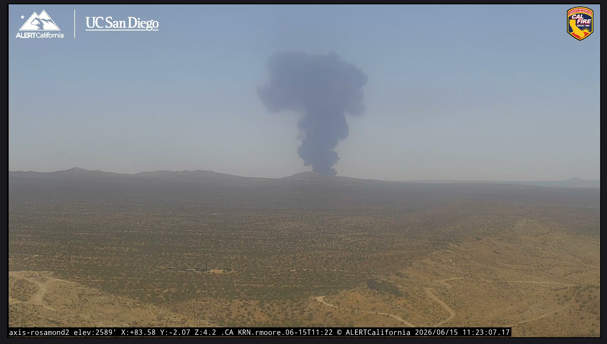 Smoke was seen billowing from the wreckage from afar