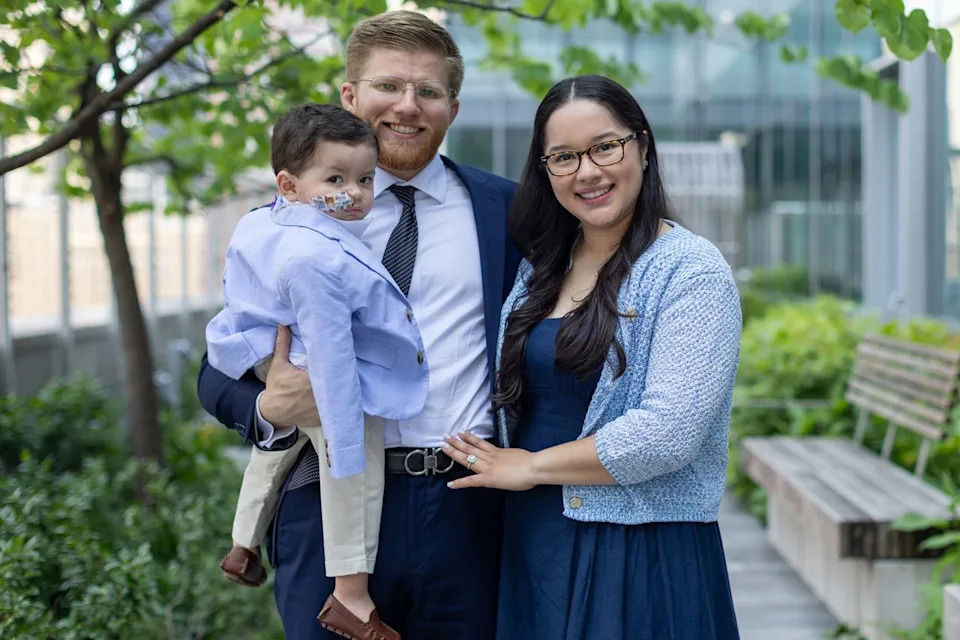 Brian Carstens and Karla Hernandez Garcia with their son, BenjaminCredit: Hassenfeld Children's Hospital at NYU Langone