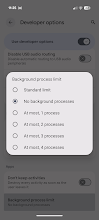 background process limit options in android