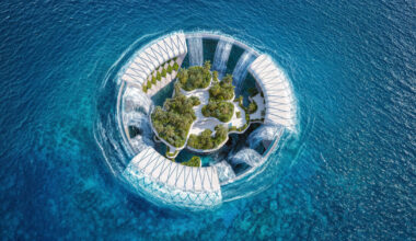 floating waterfall power plant generates renewable energy off madagascar