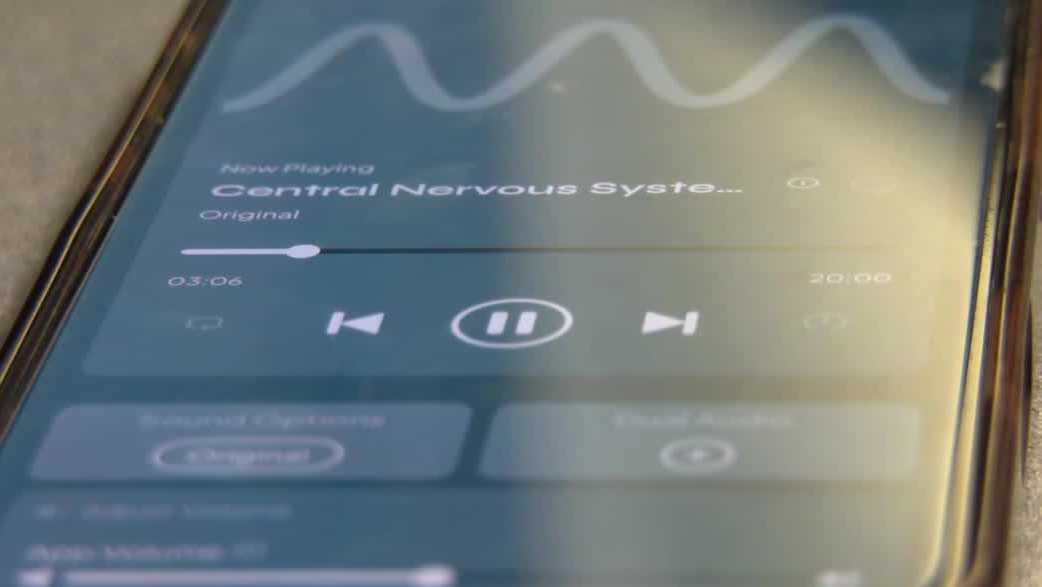 Sound frequency app helps user improve sleep, track wellness through biometric data