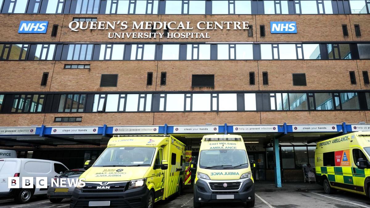 Exterior of Queen's Medical Centre in Nottingham