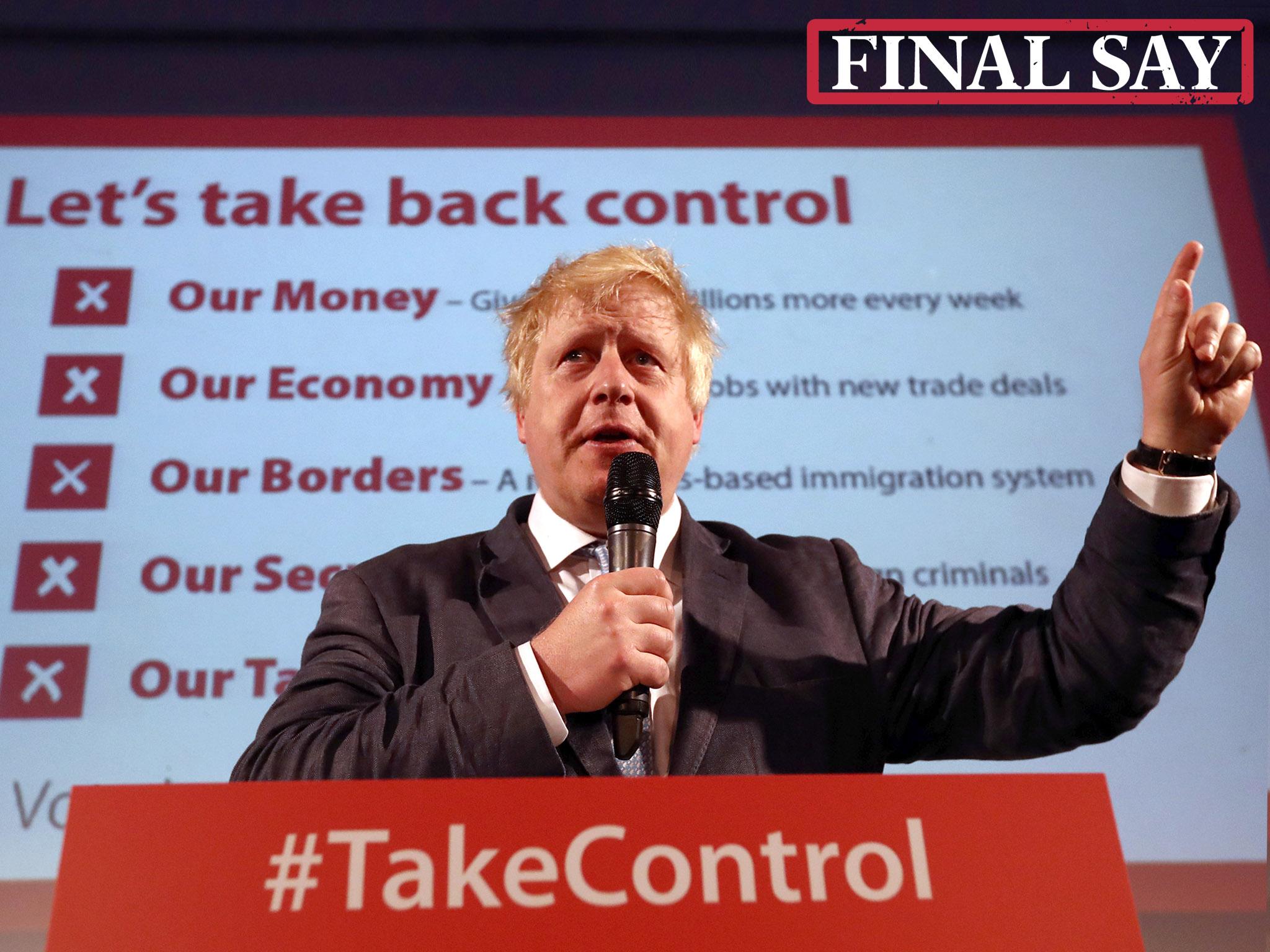 ‘Few would wish to rake over old coals. At the same time, to move forward as one nation means confronting some uncomfortable truths about the past. And top of the list is this: deception nullifies choice’