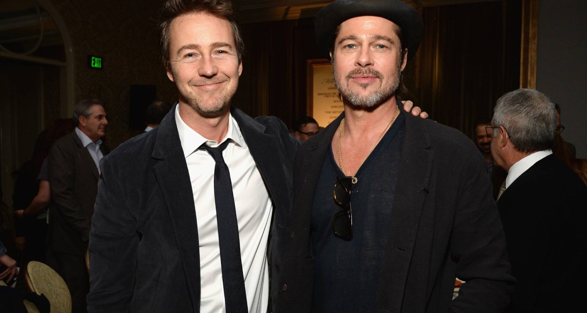 Edward Norton hung out with Brad Pitt at the USA vs Turkey World Cup match and everyone's making the same joke