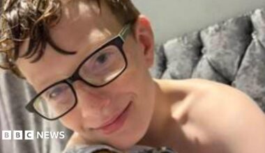 An 11-year-old boy wearing glasses - he is Mackenzie Swift who went missing in South Yorkshire