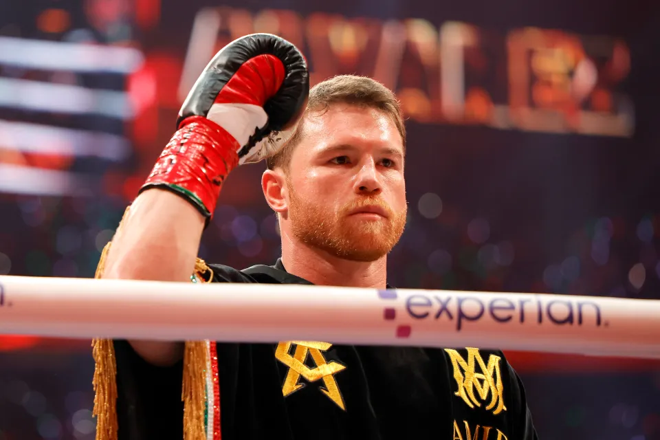 Canelo Alvarez in the ring ahead of his fight