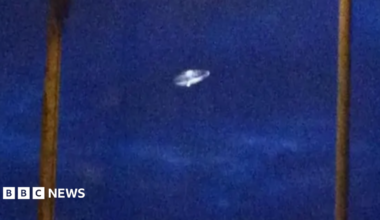 Left, a balloon shaped UAP. Right, a shining light.