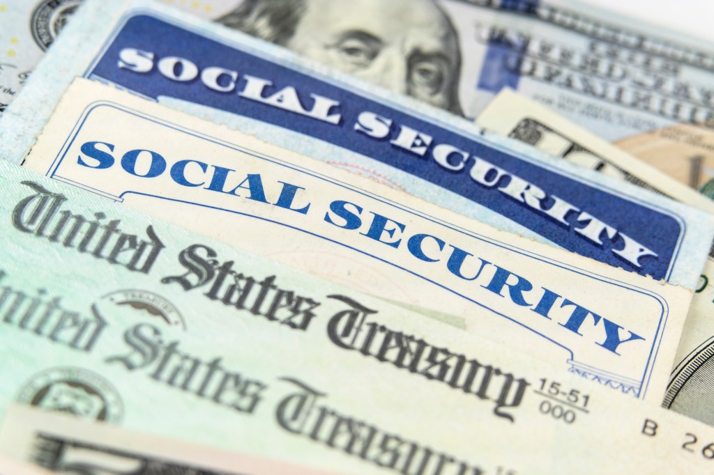Social Security cards and United States Treasury checks.