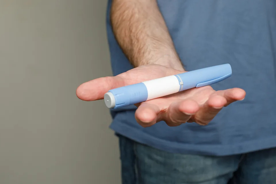 Medication vial representing compounded semaglutide and online-sourced GLP-1 products