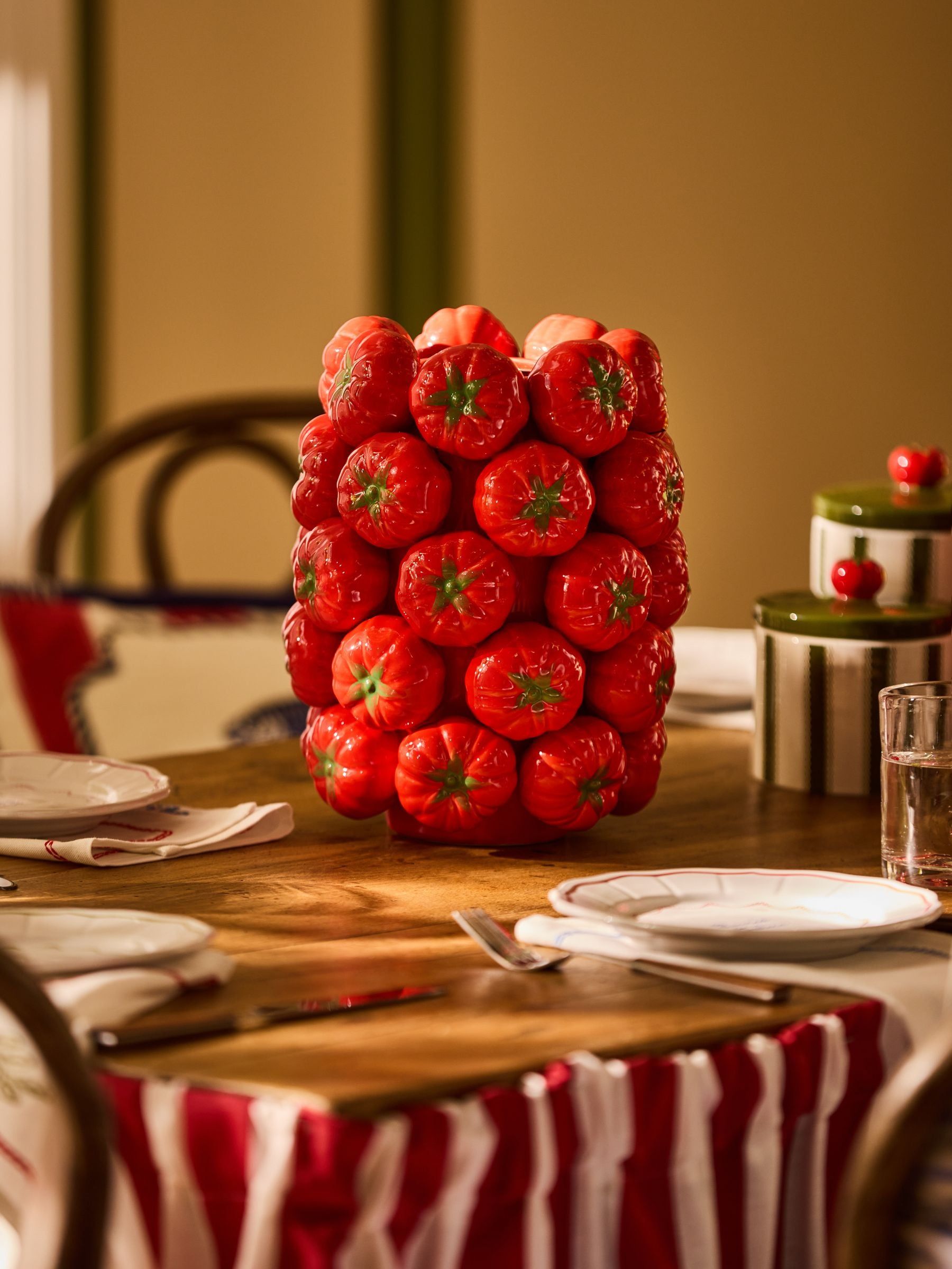 Lia Gold X Next Red Tomato Vase - Size One