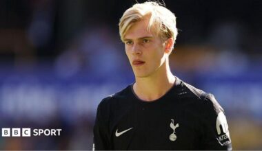 Spurs midfielder Lucas Bergvall