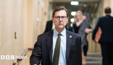 Republican Congressman Tom Kean Jr arrives to the US Capitol in March for a caucus meeting