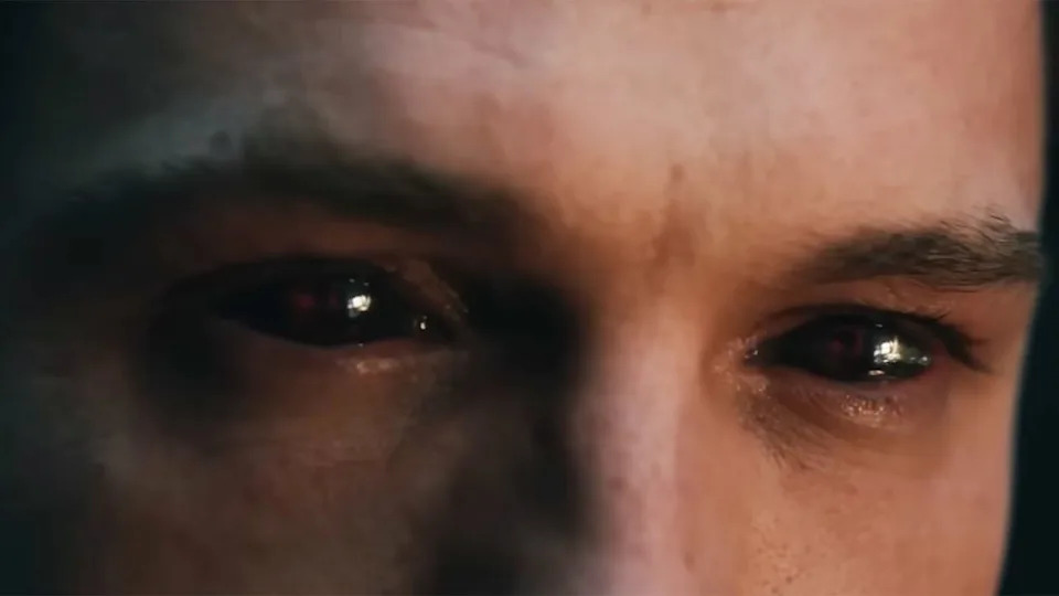 Peter Parker's eyes turning dark red in the trailer for Spider-Man: Brand New Day.
