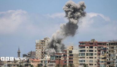 Israeli air strikes hit Lebanese city of Tyre after Iranian warning to stop attacks