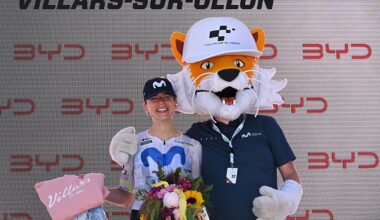 VILLARS-SUR-OLLON, SWITZERLAND - JUNE 21: Marlen Reusser of Switzerland and Team Movistar celebrates at podium as stage winner during the 10th Tour de Suisse Women 2026, Stage 5 a 100.4km stage from Villars-sur-Ollon to Villars-sur-Ollon 1249m / #UCIWT / on June 21, 2026 in Villars-sur-Ollon, Switzerland. (Photo by Tim de Waele/Getty Images)
