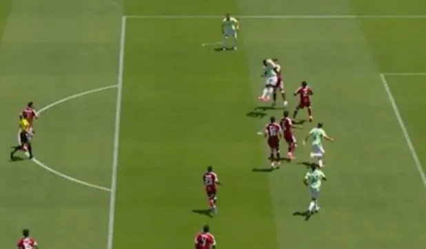 Remo Freuler looked close to offside before the penalty