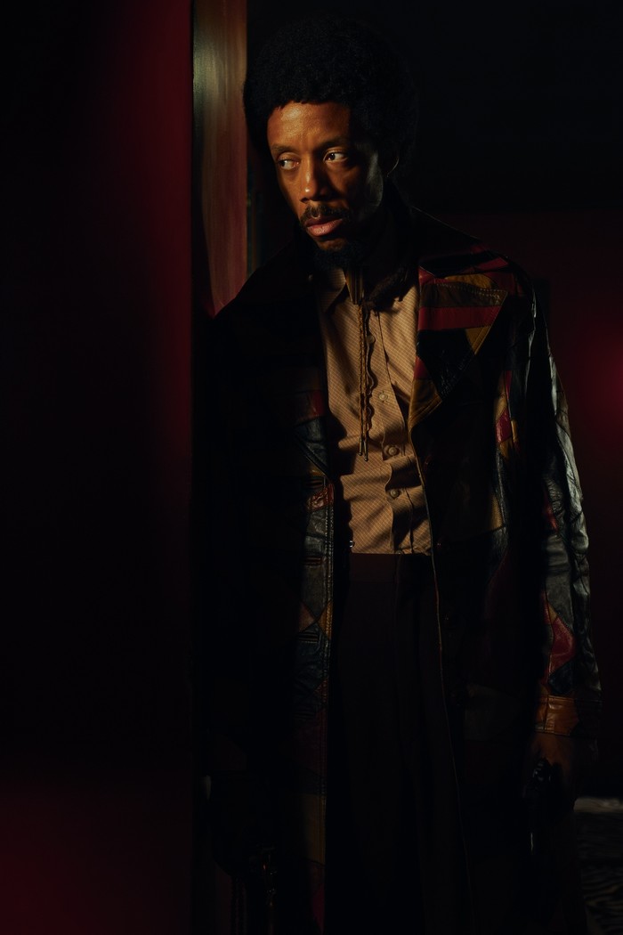 darrell-britt-gibson_0 (1) Darrell Britt-Gibson stands in darkness as Bishop in the Euphoria season 3 finale.