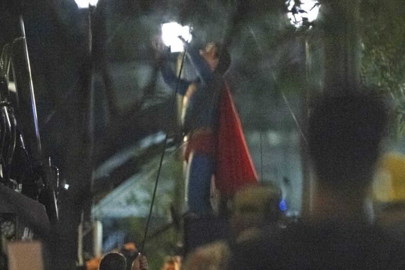 David Corenswet on Superman set
