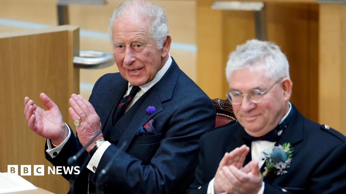 The Duke of Hamilton carries the Crown of Scotland ahead of the opening of the seventh session of the Scottish Parliament in Edinburgh