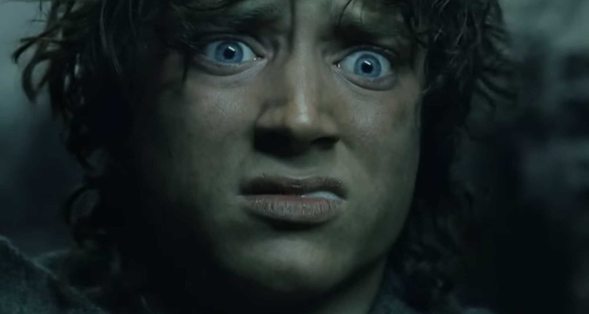 Frodo after being stabbed in The Lord of the Rings: The Return of the King