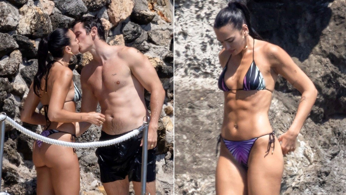 A split image of Dua Lipa and Callum Turner.