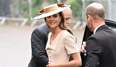 Kate Middleton Looks Stylish in Blush Roland Mouret Dress at Peter Phillips and Harriet Sperling’s Wedding