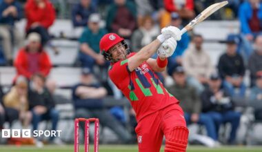 Lancashire all-rounder Liam Livingstone on his way to 81, including eight sixes, in the Red Rose county's T20 Blast defeat to Glamorgan.