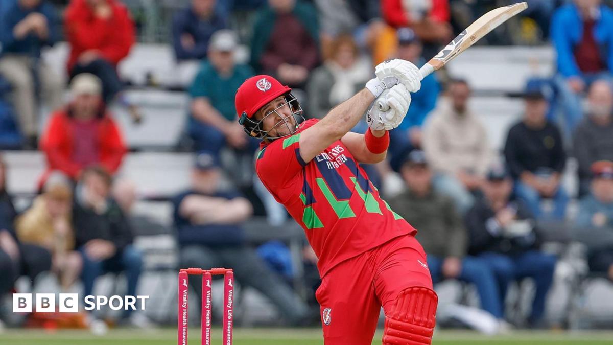 Lancashire all-rounder Liam Livingstone on his way to 81, including eight sixes, in the Red Rose county's T20 Blast defeat to Glamorgan.