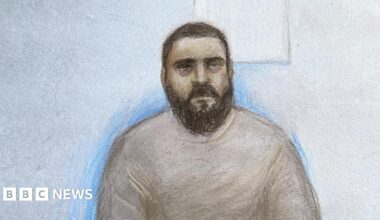 Court artist sketch by Elizabeth Cook of Mohammad Bashir appearing at the Old Bailey in London