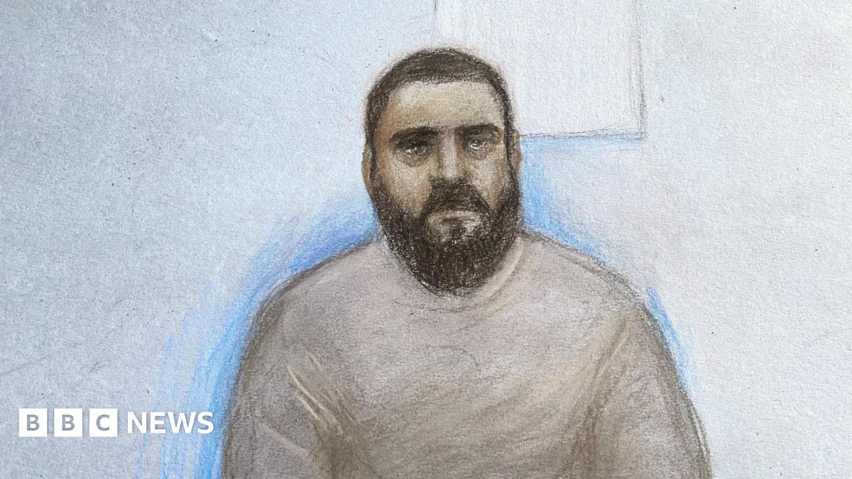 Court artist sketch by Elizabeth Cook of Mohammad Bashir appearing at the Old Bailey in London