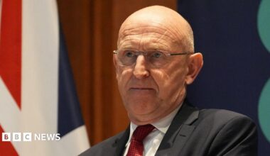 Defence Secretary John Healey delivers a speech at an event hosted by the Good Growth Foundation in London.