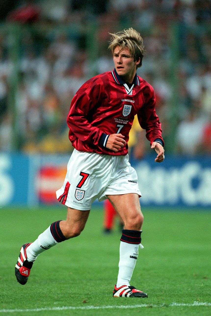 England ended up exiting the 1998 World Cup fairly early on, and Beckham, who was sent off with a red card in their last game, bore the brunt of the nation’s heartache.