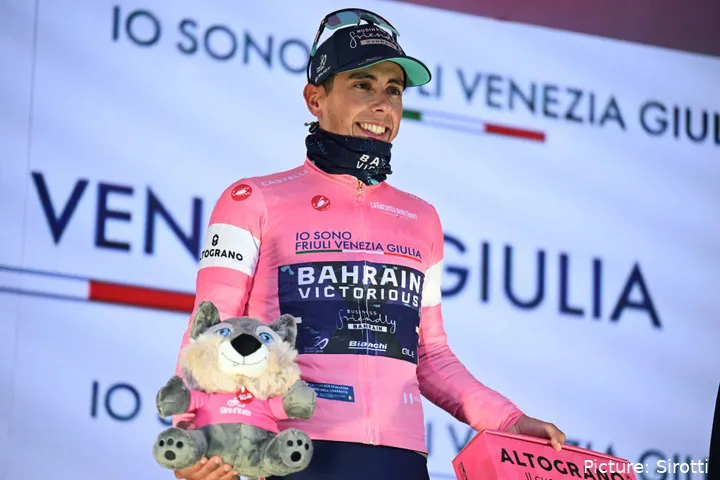 Afonso Eulálio during stage 5 of the 2026 Giro d'Italia