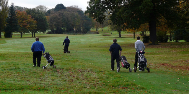 Golfers Walking