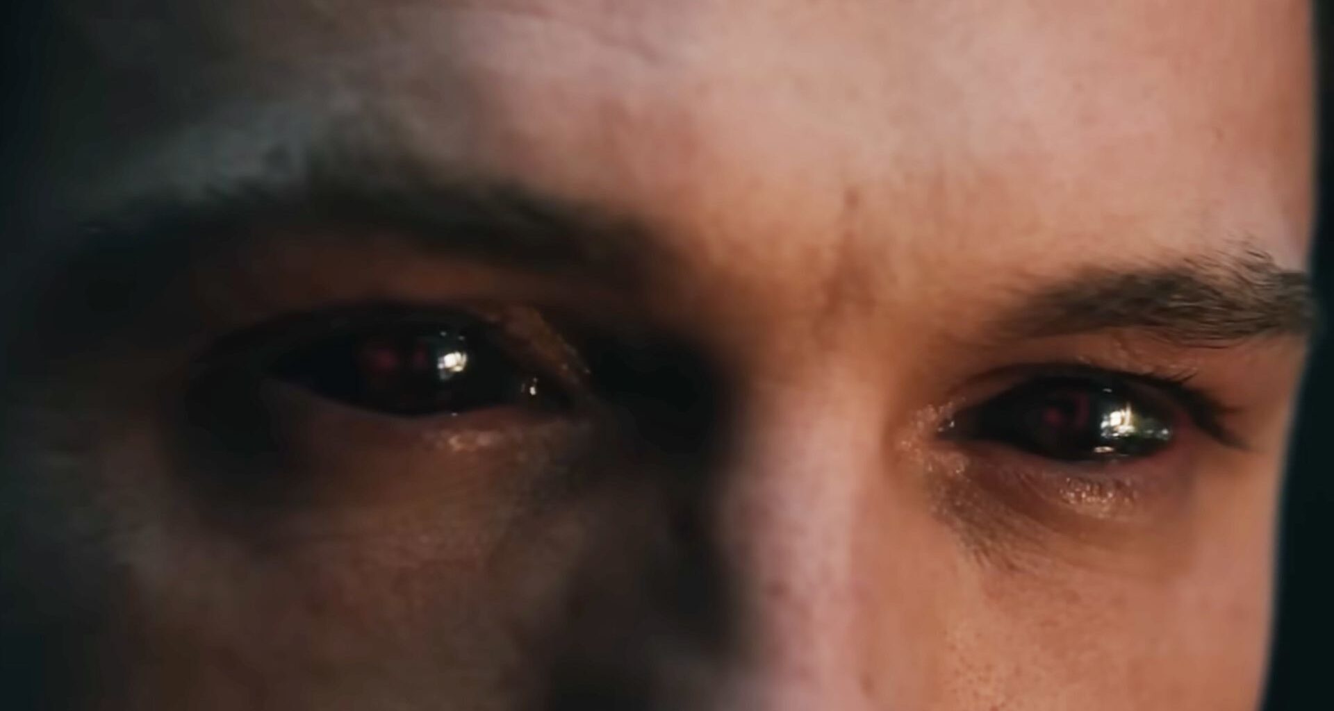 Peter Parker's eyes turning dark red in the trailer for Spider-Man: Brand New Day