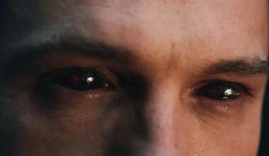 Peter Parker's eyes turning dark red in the trailer for Spider-Man: Brand New Day